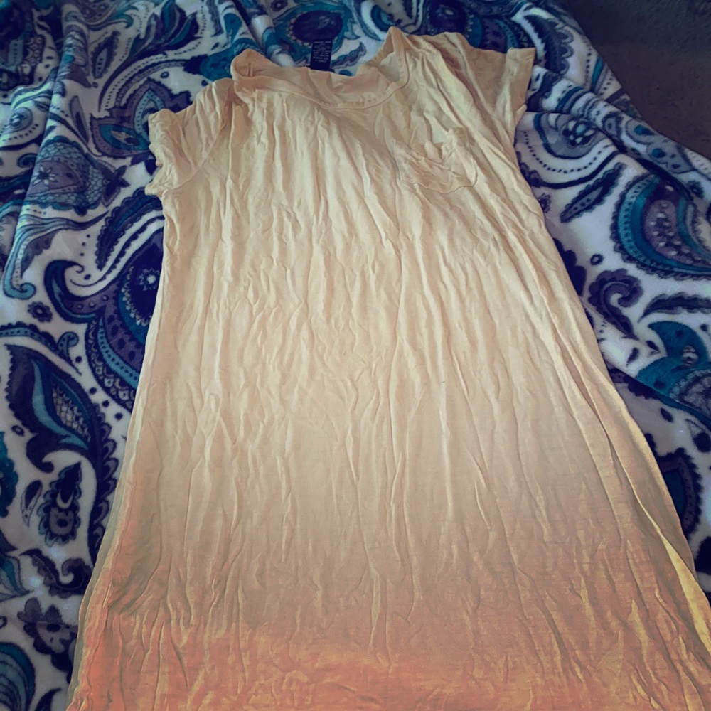 Yellow almost see through dress